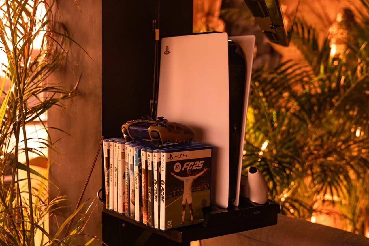 Board games and a PS5 available to guests at IZZI Rooftop
